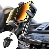 LISEN Adjustable Phone Mount for Car, CD Phone Holder for iPhone Car Holder Mount Ultra Sturdy Vent Cell Phone Mount CD Slot Car Cell Phone Holder for iPhone 15 Pro Max Plus Accessories Samsung