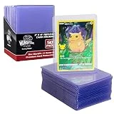 Monster Top Loaders for Collectible Trading Cards - 50 Count 3'x4' Clear Hard Plastic Card Protector Toploader Sleeves Compatible w MTG, Magic The Gathering, Yugioh, Pokemon, Sports Cards & All TCGs