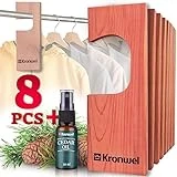 Aromatic Cedar Blocks for Clothes Storage w/Cedar Oil, Red Cedar Wood Hang Ups for Closets & Drawers, Cedar Closet & Drawer Fresheners Set