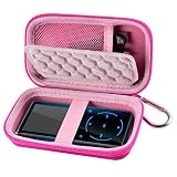 MP3 & MP4 Player Case for SOULCKER/G.G.Martinsen/Grtdhx/iPod Nano/Sandisk Music Player/Sony NW-A45 and Other Music Players with Bluetooth. Fit for Earbuds, USB Cable, Memory Card - Rose Red
