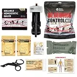 RHINO RESCUE Individual Bleeding Control Kit, IFAK Trauma Kit, Military First Aid Refill Kit with Tourniquet, Hemostatic Gauze, 6”Israeli Bandage, 2 Compressed Gauze