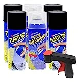 Plasti Dip Rim Kit: 4 Aerosol Cans Black, 2 Aerosol Cans Glossifier, 1 Cangun