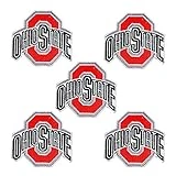5Pcs Iron On Sew On Patch for OSU Buckeyes Embroidered Decoration Patches for Jeans Jacket Clothing Handbag Shoes Caps (2.4'')