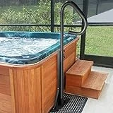 VEVOR Pool Safety Handrail 56 inch, Hot Tub Handrail 600LBS Capacity, Slide-Under Base Spa Side Handrail, Sponge Rubber Grip Frosted Design for Indoor/Outdoor Bath