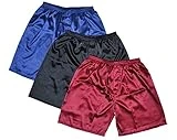 Tony & Candice Men's Satin Boxers Shorts Combo Pack Underwear, (3-Pack) (L)