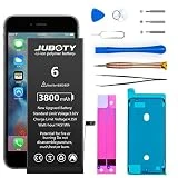 JUBOTY Battery for iPhone 6 [3800mAh], Internal New Upgraded 0 Cycle Li-ion High Capacity Battery Replacement for iPhone 6 Model A1549 A1586 A1589 with Professional Repair Tool Kit