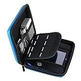 AKWOX Carrying Case for Nintendo 2DS with 8 Game Holders (Blue)