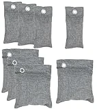 Iconikal 8-Count Odor Absorber Air Purifying Charcoal Bags - 4 x 200g & 4 x 50g for Shoes to Closets