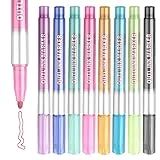 Tomorotec Self-outline Metallic Markers, Outline Marker Double Line Pen Journal Pens Colored Permanent Marker Pens for Kids,Amateurs and Professionals Illustration Coloring Sketching Card Make