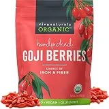 Viva Naturals Organic Dried Goji Berries, 2 Lb- Non-GMO And Vegan Wolfberries, Perfect For Baking, Smoothies, Teas And Healthy Snacks For Adults, Goji Berries Organic (907 g)