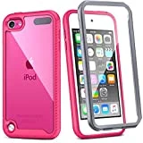 IDweel iPod Touch 7th Generation Case, Shock Absorption Case Build in Screen Protector Heavy Duty Full Protection Shock Resistant Hybrid Cover for iPod Touch 5/6/7th Generation, Rose