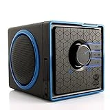 GOgroove SonaVERSE BX Wired Portable Speaker with USB Music Player - Cube Speaker with USB Flash Drive MP3 Input, 3.5mm AUX Port, Playback Buttons, Rechargeable 5 Hour Battery (Wired AUX Only)