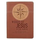 Words of Jesus for Men Daily Devotional 366 Reflections on the Words of Jesus Brown Faux Leather Flexcover