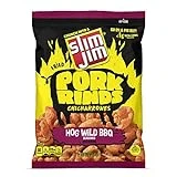 Slim Jim Pork Rinds Hog Wild BBQ Fried Snacks, Keto Friendly, 2 oz. Bag 12-Count
