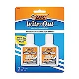 BIC Wite-Out Quick Dry Correction Fluid - 2 pack - white color writeout - white-out