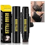 NewBang Beard Pen Filler,Beard Filling Stick and Brush 2 in 1 for Men,Waterproof&Long Lasting Natural Looking Beard,Moustache and Hair Makeup,Effective Enhance Facial Hair,Natural Finish-Black