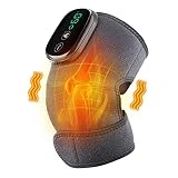 Heated Knee Massager, 3 in 1 Knee Massager with Heat and Vibration, Portable Cordless Electric Massage Knee Heating Pads Elbow Shoulder Brace Wrap, 3 Vibration Heating Modes and LED Display (1PCS)