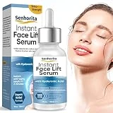 Instant Face Lift Serum, Temporary Skin Tightening Serum to Smooth Fine Lines and Wrinkle, Visibly Firming Loose Sagging Skin for Face and Neck, Blue