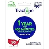 Tracfone $99.99 Basic Phone Plan, 400 Minutes, 365 Days [Physical Delivery]