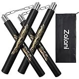 zalani Nunchucks,Safe Foam Rubber Training Nunchucks 2 Pack Black