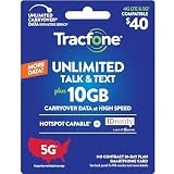 Tracfone $40 Unlimited Talk & Text Plus 10GB Data / 30–Day Plan (Physical Delivery)