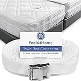 FeelAtHome Strap for Twin Beds - Twin to King Bed Mattress Joiner Converter, Twin Connector for Converting Split Twins or Twin XL to King | 33ft Long Connecting Belt Strap Convert Twin Beds into King