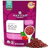 Navitas Organics Goji Berries, 4 oz. Bag, 4 Servings - Organic, Non-GMO, Sun-Dried, Sulfite-Free