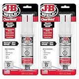 J-B Weld ClearWeld 5 Minute Epoxy, Clear, Syringe, 2 Pack, 50112-2