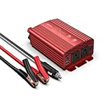 BESTEK 300Watt Pure Sine Wave Power Inverter DC 12V to AC 110V Car Plug Inverter Adapter Power Converter with 4.8A Dual USB Charging Ports and 2 AC Outlets Car Charger