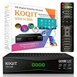 Koqit V5H H.265 Free To Air FTA Satellite Receiver DVB-S2 Satellite TV Receiver HEVC DVB S2 Galaxy 19 Receivers Sat DVB Finder Meecast Biss PVU YouTube TV Decoder DVB2IP Box