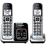 Panasonic Expandable Cordless Phone System, Bluetooth Pairing for Wireless Headphones and Hearing Aids, Smart Call Block, Bilingual Talking Caller ID, 2 Handsets - KX-TGD892S (Silver)