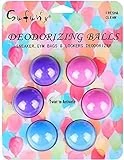 Sufuny Sneaker Deodorizer Balls, Shoe Deodorant Balls for Sneakers,Gym Bags and Lockers Odor Eliminators Air Fresheners Ball 6 Pack
