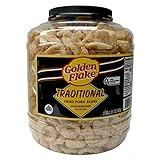 Golden Flake Pork Rind Barrel, Traditional, 17 oz. Barrel, Low Carb Snack, Light and Airy Pork Skins with the Perfect Amount of Salt