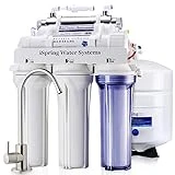 iSpring RCC7U 75GPD 6-Stage Under Sink Reverse Osmosis RO Drinking Water Filtration System and Ultimate Water Softener with UV Ultraviolet Filter
