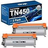 TN450 Toner Cartridge for Brother Printer Replacement for Brother TN450 TN420 TN-450 TN-420 to Compatible with HL-2270DW HL-2280DW HL-2230 MFC-7360N MFC-7860DW Intellifax 2840 2940, 2 Black