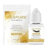DAHPURE Sensitive Eyelash Extension Glue Strong Hold Last 2-3 Weeks No Fume No Irritation Cluster Lash Glue Self Application 3 Seconds Drying Time Salon Use or Home Use…