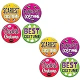 Beistle 8 Piece Halloween Costume Contest Awards Pinback Buttons Prize Trophies for Scariest, Funniest, Sexiest, Best