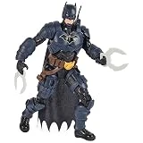 DC Comics, Batman Adventures, Batman Action Figure with 16 Armor Accessories, 17 Points of Articulation, 12-inch, Super Hero Kids Toy for Boys & Girls