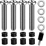 M8 Screws for Samsung TV M8 x 45mm, Pitch 1.25mm TV Mounting Bolts Screws with 25mm Long Spacers Work with Samsung 50' 55' 60' 65' 70' 75' 82' TV