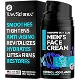 Men's Face Cream, Day & Night Moisturizer, Anti-Aging & Wrinkle Skin Care for Men with Collagen, Hyaluronic Acid, Vitamins E & A, Avocado Oil, Ensures Deep Moisturizing and Wrinkle Resistance, 2 oz