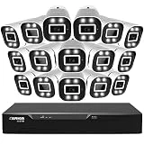 Defender 4K 8MP Ultra HD Vision AI Smart Artificial Intelligence Wired 2TB 16 CH DVR Security System with 16 Deterrence Cameras,Human & Vehicle Detection,Color Night Vision,Spotlight & Free Mobile App