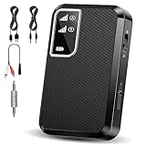 Swiitech Bluetooth Transmitter Receiver, 2-in-1 V5.3 Bluetooth Aux Adapter with LED Display, Portable Adapter for TV/Car/MP3 Player/Home Theater/Switch, Low Latency, Pairs 2 Devices Simultaneously