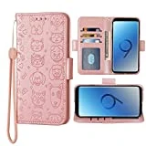 FDCWTSH Compatible with ZTE ZMax Pro Z981/Blade X Max Z983/Max XL N9560/Max Duo LTE Wallet Case Flip Card Holder Phone Cover for ZTE Z 981 983/X Max 3 Z986/Carry/Imperial Max/Kirk Z963U Rose Gold