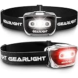 GearLight 2Pack LED Headlamp - Outdoor Camping Headlamps with Adjustable Headband - Lightweight Headlight with 7 Modes and Pivotable Head - Stocking Stuffer Gifts for Men