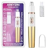 AREYZIN Nose Trimmer for Women Ladies Painless Ear and Nose Hair Trimmer for Men Eyebrow Facial Ear Hair Trimmer Nose Hair Clipper Professional, Waterproof, Gold