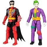 DC Comics Batman 4-inch Robin and The Joker Action Figures for Boys with 6 Mystery Accessories, Kids Toys for Boys Aged 3 and up