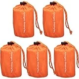 NOVAMEDIC Emergency Survival Sleeping Bag 5 Pack, 84'x36', Waterproof Thermal Bivy Sack for Camping, Hiking, Outdoor, Activities & Travel, Durable, Lightweight & Compact Blanket