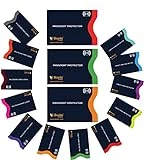 Boxiki Travel RFID Blocking Sleeves, Set with Color Coding. Identity Theft Prevention RFID Credit Card Holders (Set of 12 Credit Card Protector Sleeves + 3 Passport Holders) (Navy Blue)