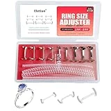 13 Pack Filled Gold/Silver Metal Ring Guard with 4 Sizes Spirals Ring Adjuster Set for Loose Rings,Invisible Ring Sizer,Fit for Men and Women, 2 Styles (Silver+Transparent)