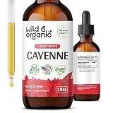 Cayenne Pepper Supplements - Organic Cayenne Pepper Tincture - Cayenne Pepper Liquid Drops - Vegan, Alcohol Free - 2 fl oz